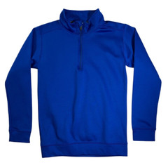 Gildan Performance Mens Fleece 1/4 Zip Training Gym Long Sleeve Quick Dry Blue S