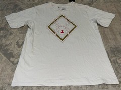 NWT Spyder Light Cream Beige Big Logo Moon Beam T Shirt Mens Size Medium