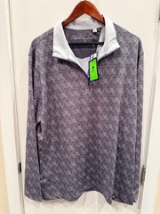 Robert Graham 1/4 Zip Long Sleeve Pullover Shirt Gray Skull Golf Men Size XL-NWT