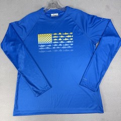 Columbia PFG Men’s L Omni-Shade UPF 50 Long Sleeve Pull Over Fishing Sun Shirt