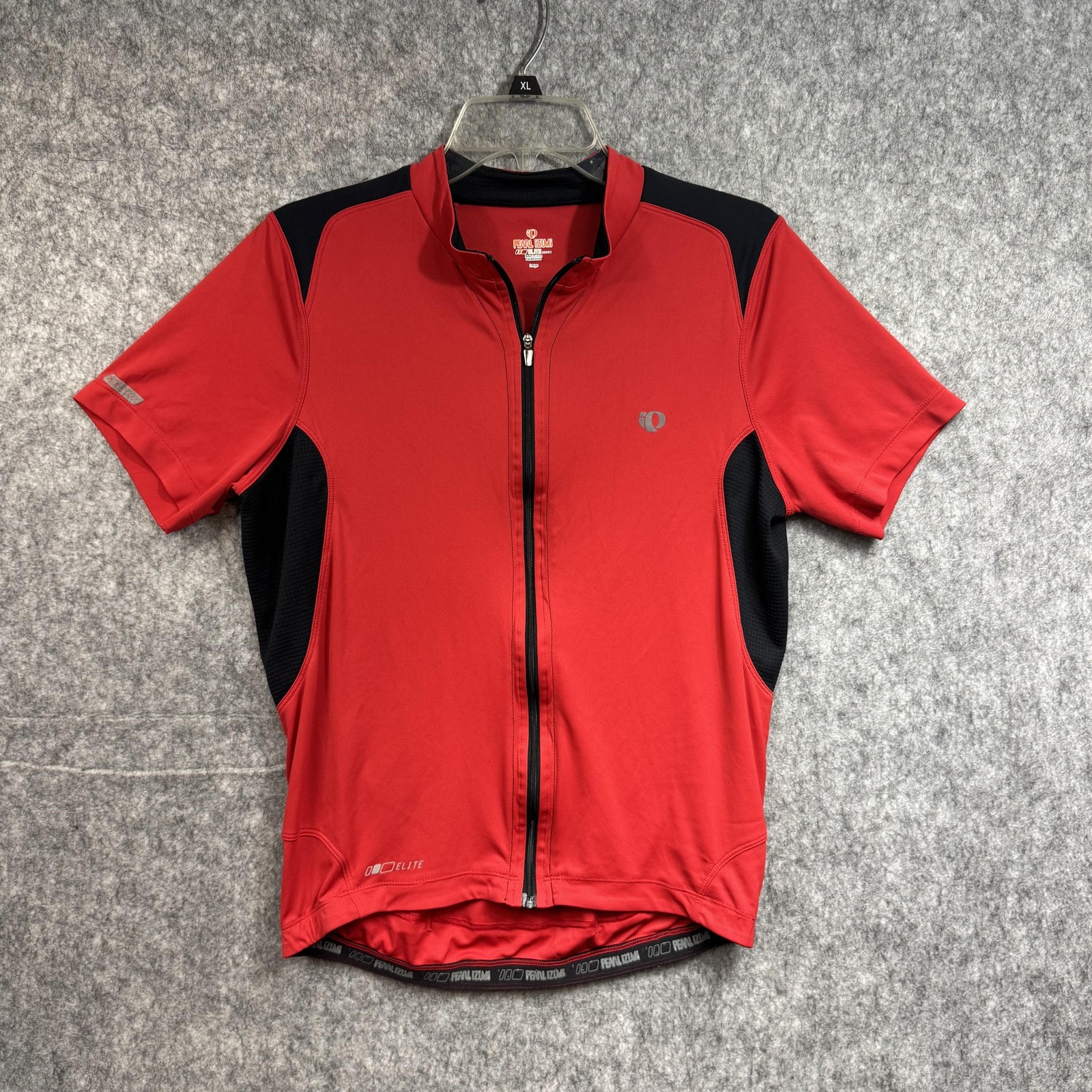Pearl Izumi Cycling Shirt Mens Large Red Black Elite Series Full Zip Pockets gallery