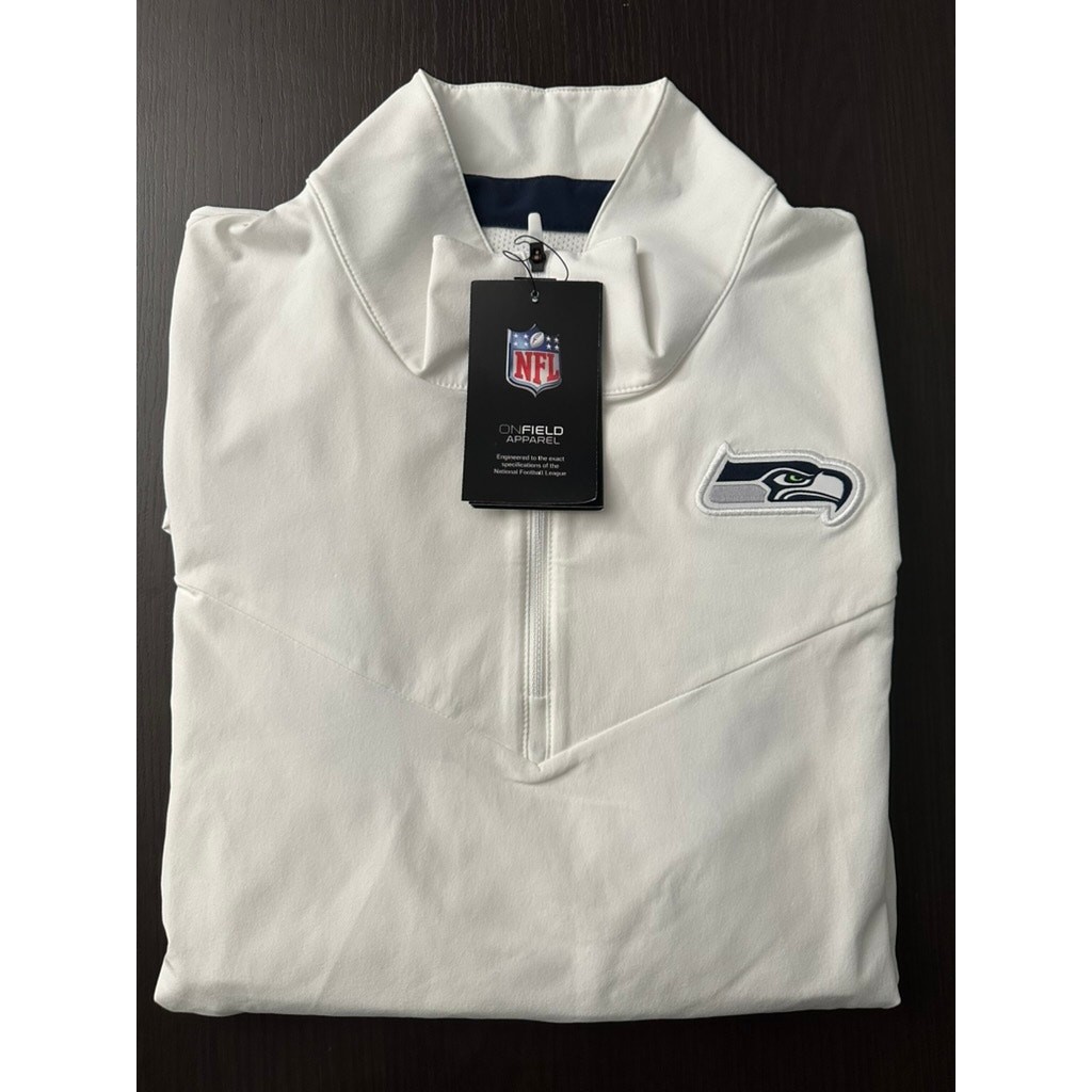 Mens Nike Seattle Seahawks Coach Lockup Short Sleeved Jacket Sz Medium NWT gallery