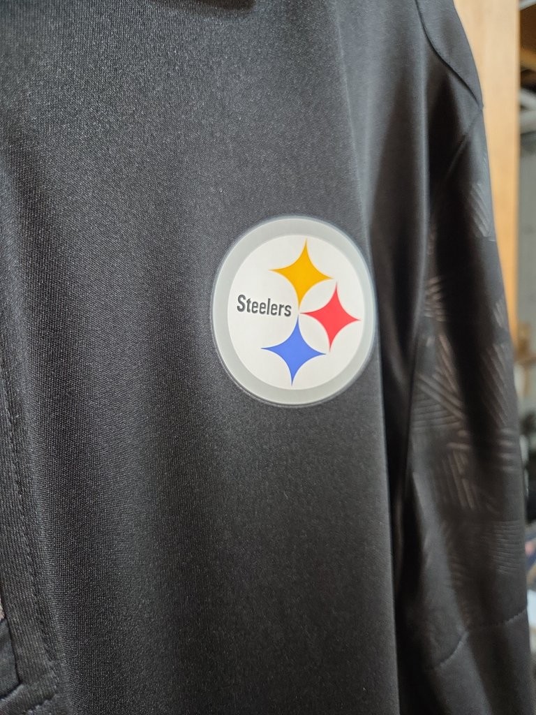NFL Pittsburgh Steelers Quarter Zip Pullover Men XL Black Grey Performance Shirt gallery