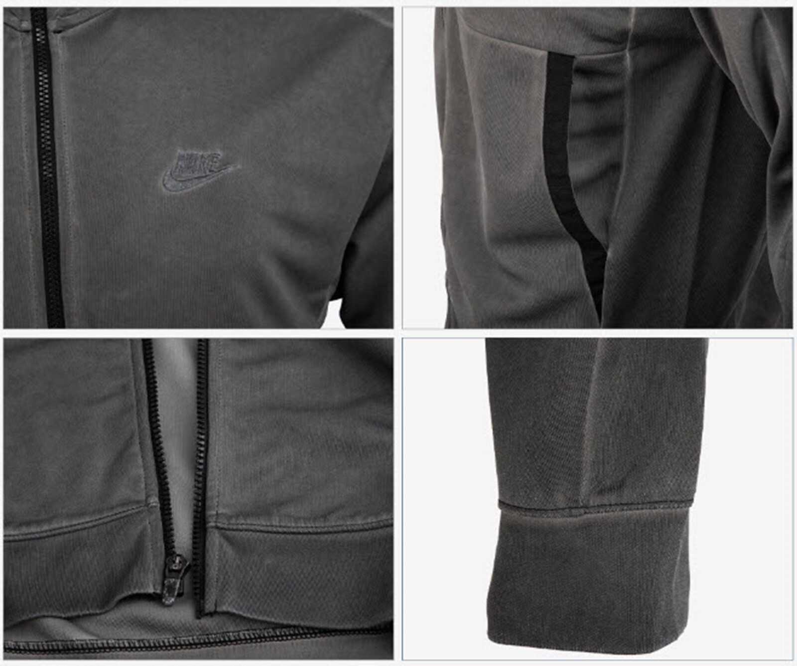 Nike Men NSW Washed Revival Jackets Black Training Jersey Top Jacket DA7177-010 gallery