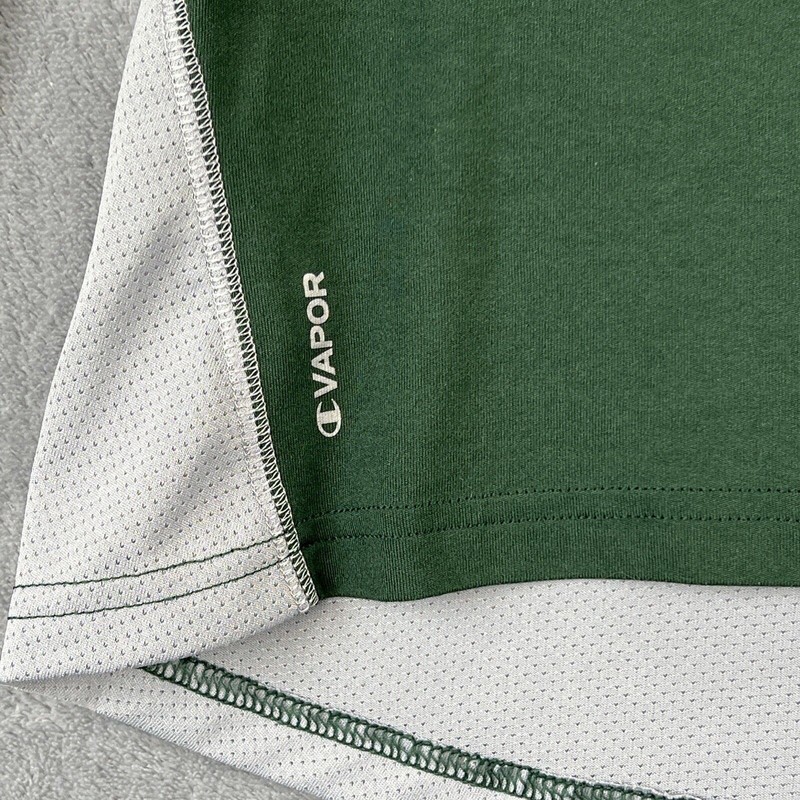 Champion Shirt Adult Small Green Vapor Power Train Mesh Performance Pullover LS gallery