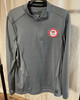Nike Pro Hyperwarm Men's L Gray Fitted 1/4 Zip Mock Neck USA Olympic Team gallery