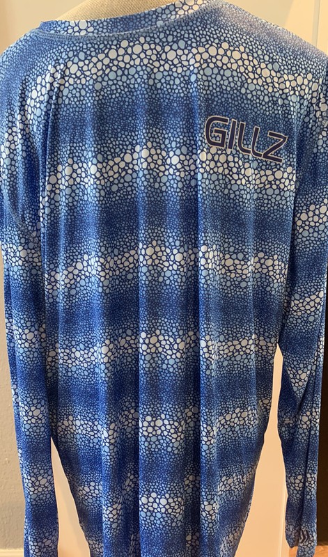 GILLZ LS UV Extreme Sting Ray Pullover Long Sleeve Shirt Blue Men’s 2XL Fishing gallery