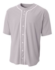 A4 Short Sleeve Full Button Baseball Jersey Mens N4184