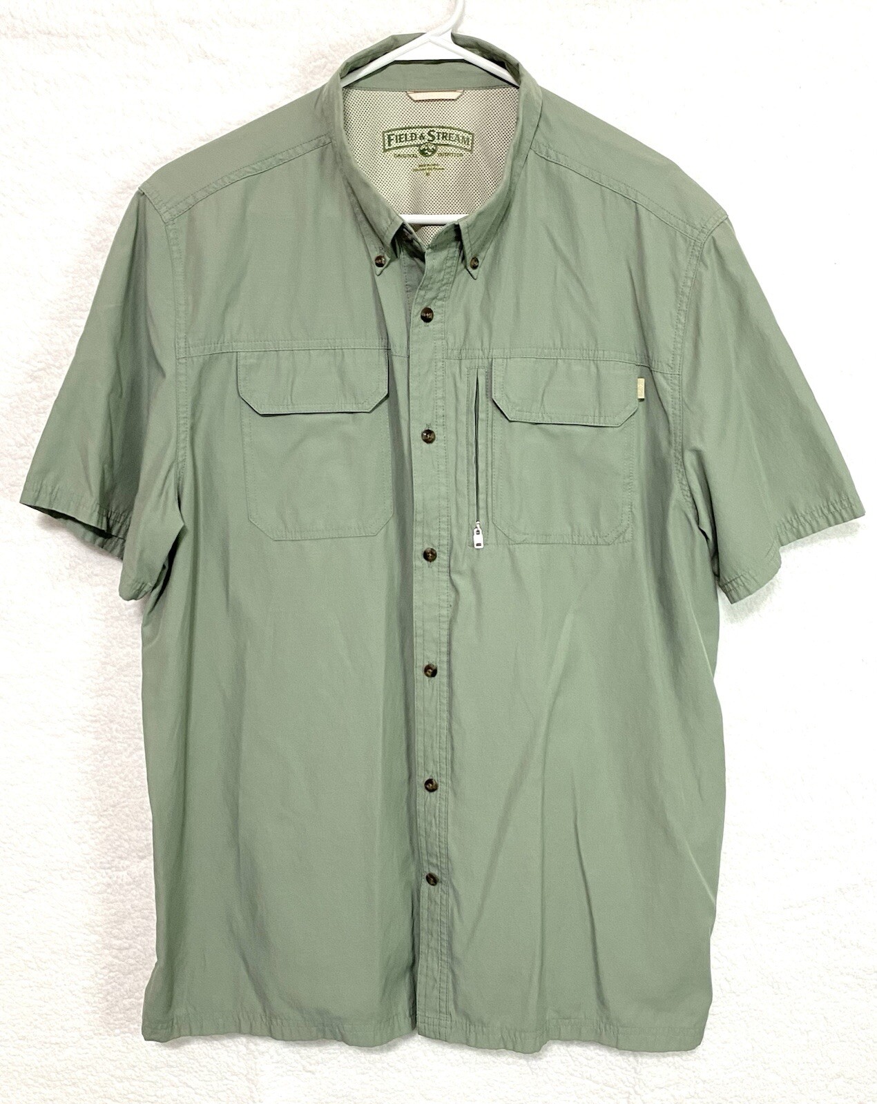 Field & Stream Shirt Men’s Smart Cool Short Sleeve Fishing Army Green Size XL gallery