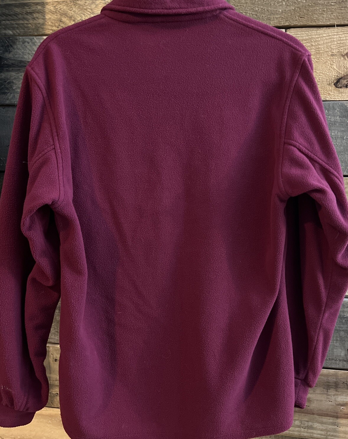 TRAVELSMITH Men's Small Maroon Long Sleeve Pullover 1/4 Zip USA Vintage gallery