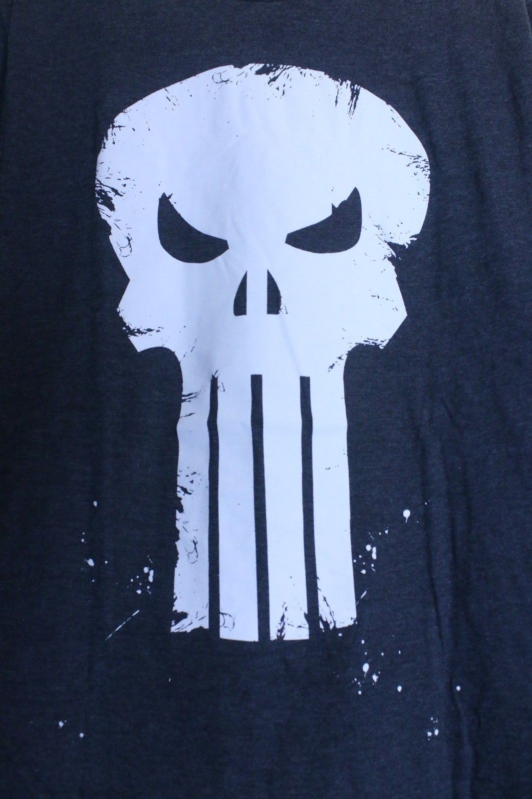 Punisher Short Sleeve Tee Shirt Charcoal White Skull Authentic Marvel Comics gallery