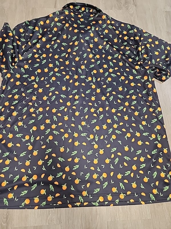 BCG Golf All Over Orange Fruit Graphics Lightweight Polo Shirt Mens 3XL gallery