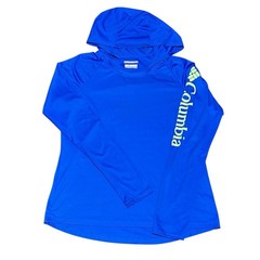Columbia PFG Hoodie Mens Large Blue Lightweight Long Sleeve Fishing Shirt