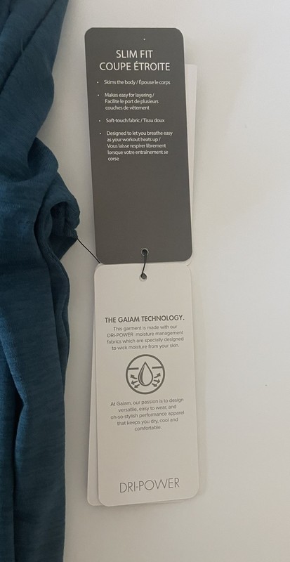 Gaiam Blue Size Medium Men’s Intent Henley 3.0 long sleeve shirt quarter button gallery