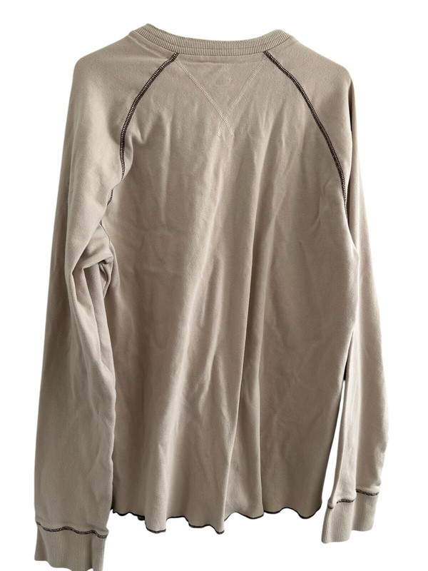 Y2K Nike Beige Pullover Mens 1/4 Button Long Sleeve Embroidered Logo Swoosh XL gallery
