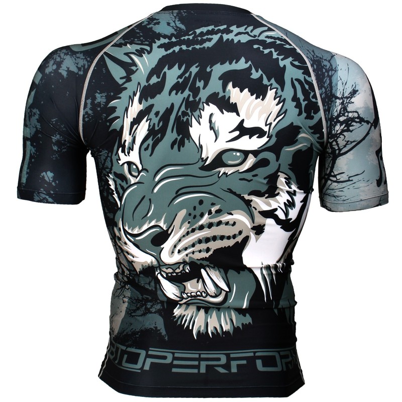 FX-366 NIGHT TIGER Skin Compression Base layer MMA Rash guard BJJ Water Sports gallery