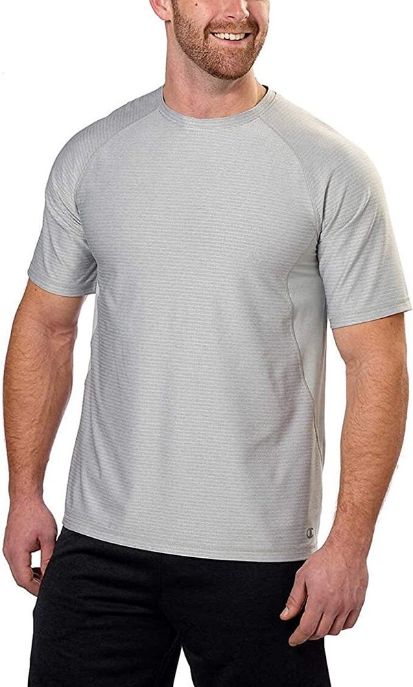 Champion Mens Performance Active Tee (Medium, Evening Heather)