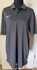 Mens Nike Shirt Sz M Gray NWT Logo Dri-Fit Golf Pickleball Tennis Athleisure
