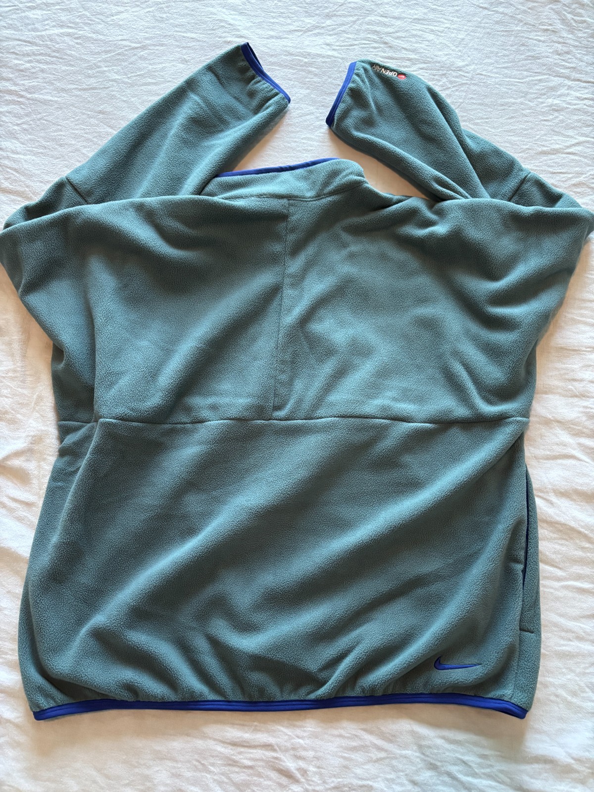 Nike Club Open Air 1/2 Zip Brushed Fleece Pullover Top Sz L Mens $90 HV4628-359 gallery