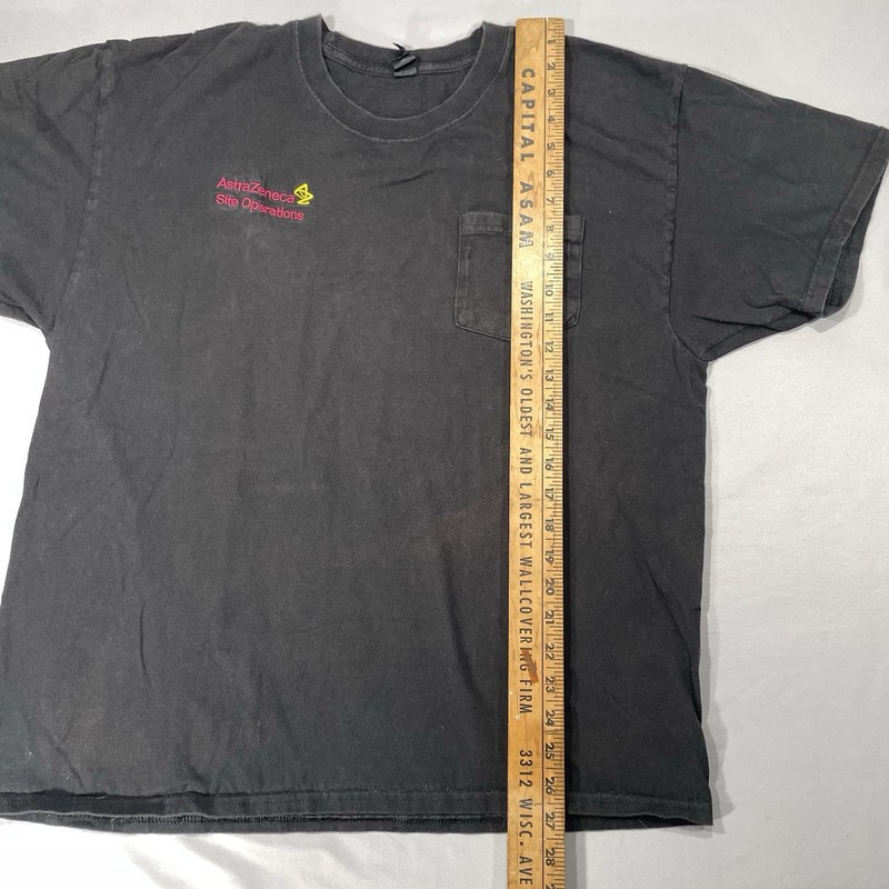 Astrazeneca Site Operations Company Issue Pocket T-Shirt XL, Faded Black gallery