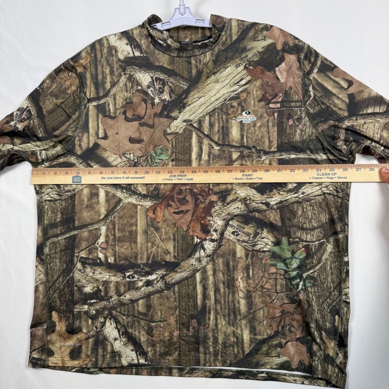 Russell Mens 3XL Mossy Oak Camo Dri-Power 360 Mock Neck Long Sleeve Shirt gallery