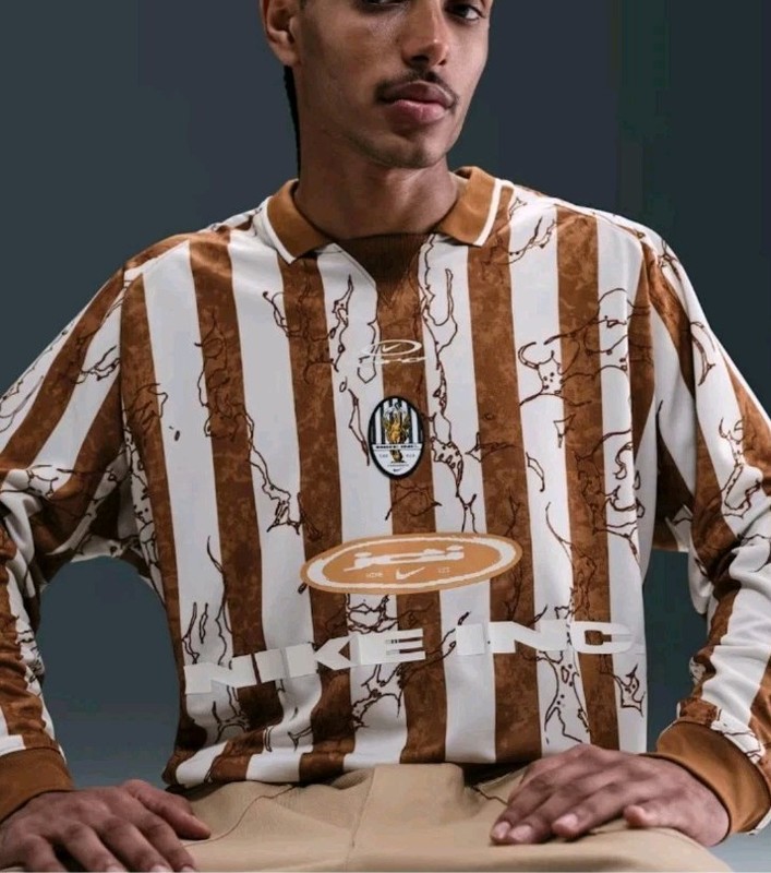 Nike INC Air LS Victory Soccer Jersey Light Brown Striped (IB9007-281) Men Sz XL gallery