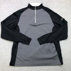Footjoy FJ Pullover Men’s Large Grey Quarter Zip Golf Performance Logo Rainwear