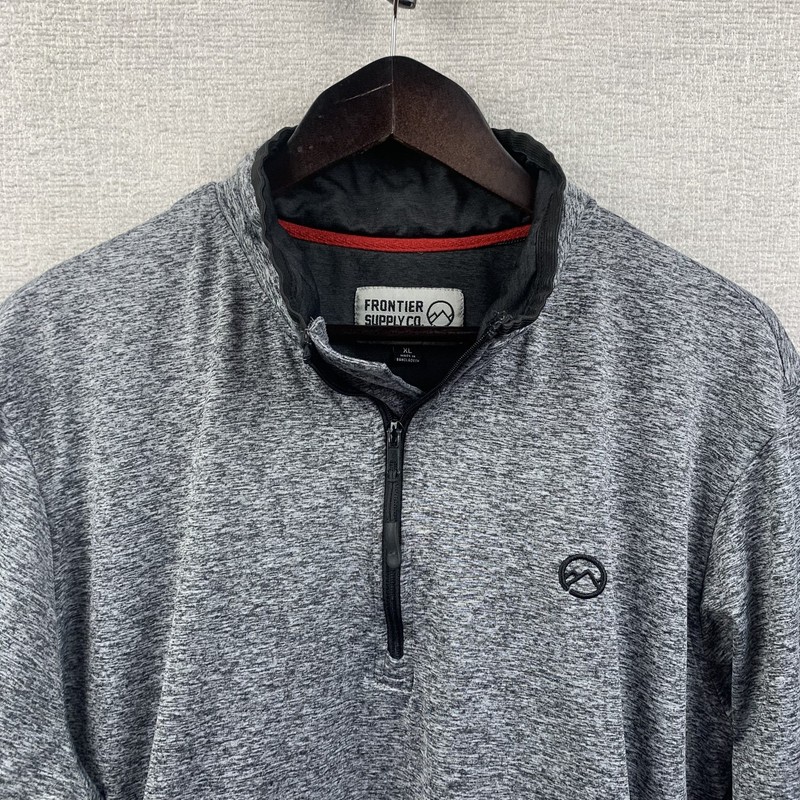 Frontier Supply Co Pullover Mens XL Gray Heather Quarter Zip Performance Outdoor gallery