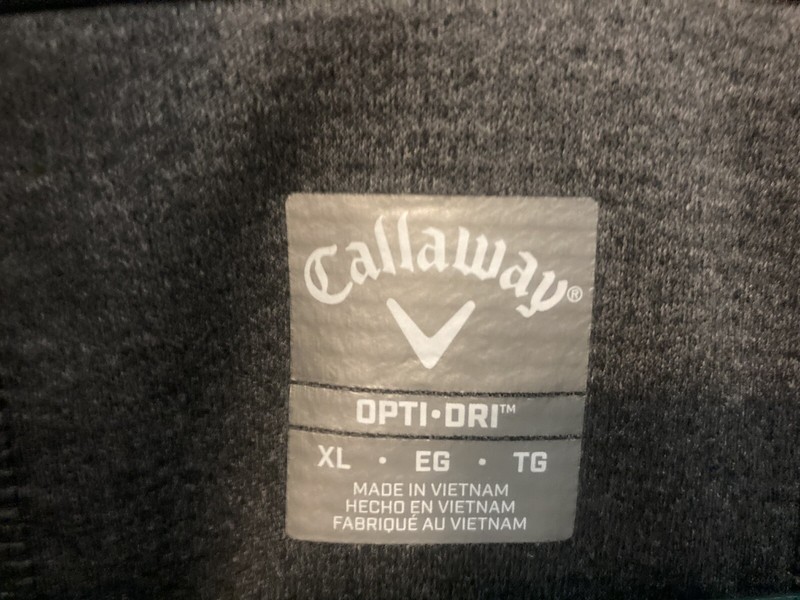 CALLOWAY Golf Stretch Performance 1/4 Zip Pullover Mens Size XL Black/Grey. gallery