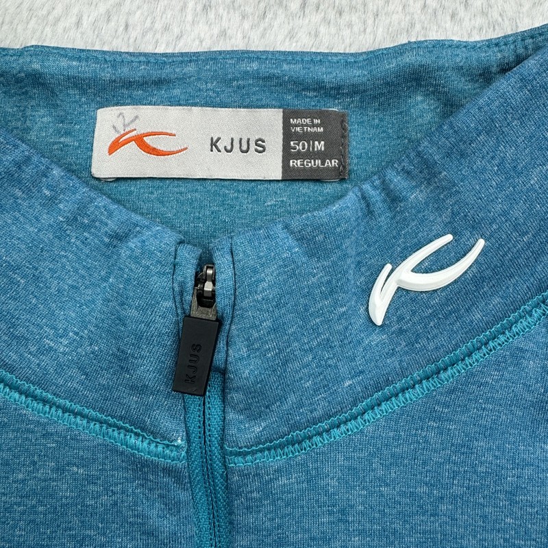 KJUS Pullover Mens Medium Blue Keano Half Zip Lightweight Performance Golf gallery