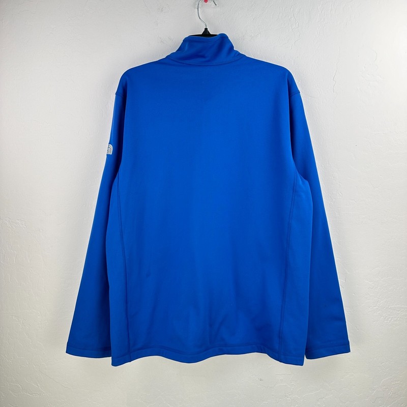 The North Face LIGHTWEIGHT JACKET Mens Large Blue Quarter Zip Mock Neck gallery