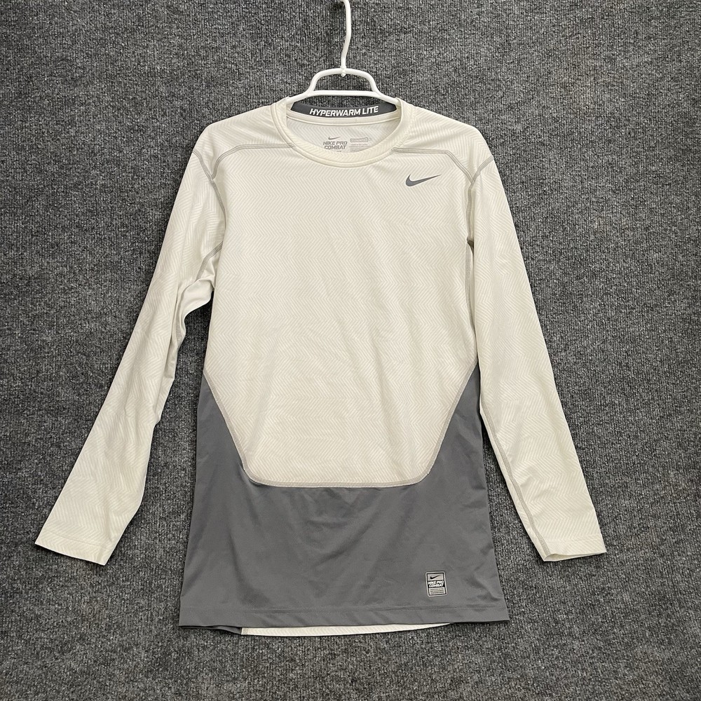 Nike Pro Hyperwarm Compression Shirt Men’s Sz XL 588890-100 White