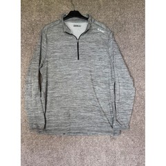Hi Tec Men’s XL Gray Quarter Zip Long Sleeve Athletic Pullover Shirt