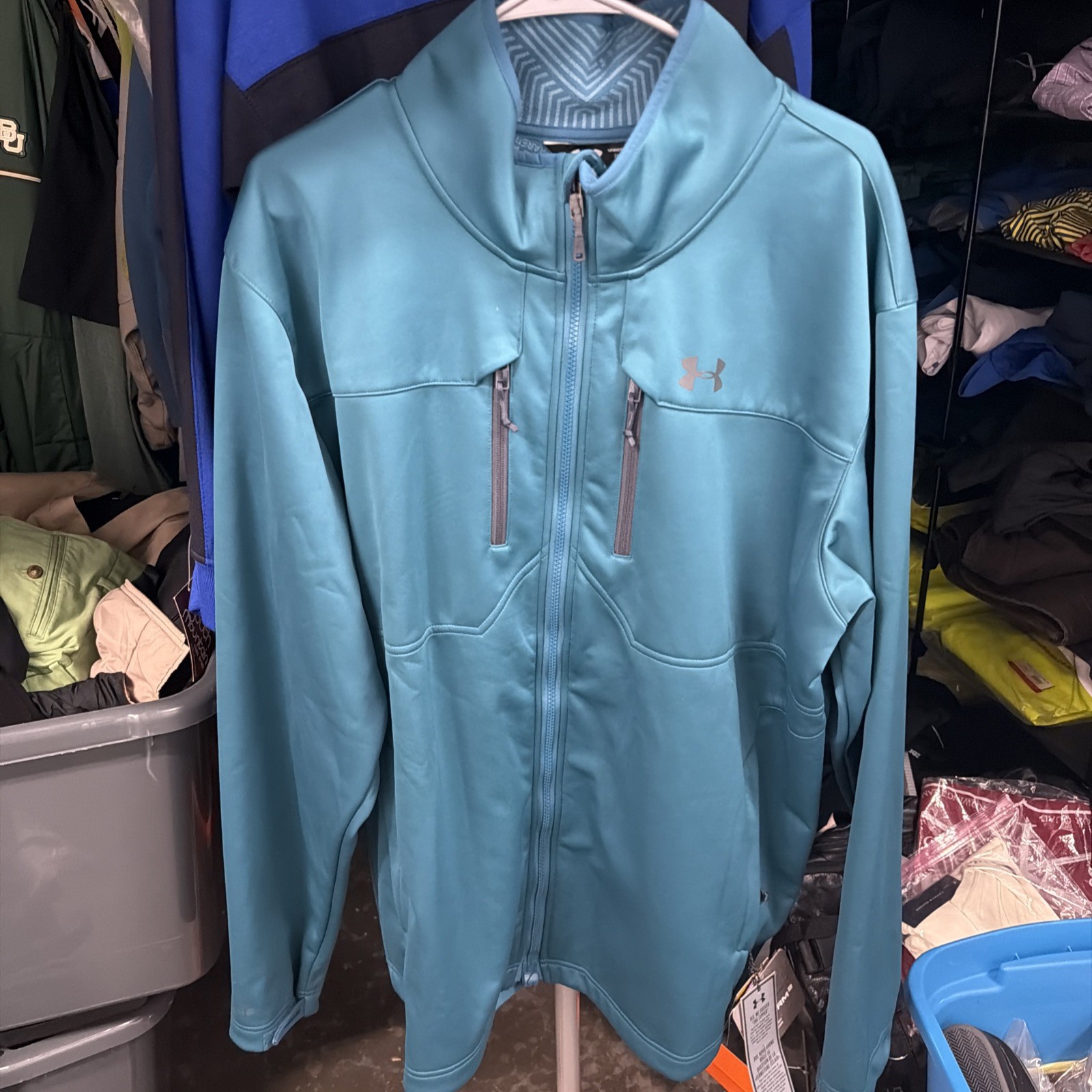 UNDER ARMOUR ColdGear Strorm2 Infrared Softershell 1247045 Turquoise 2XL Magzip gallery