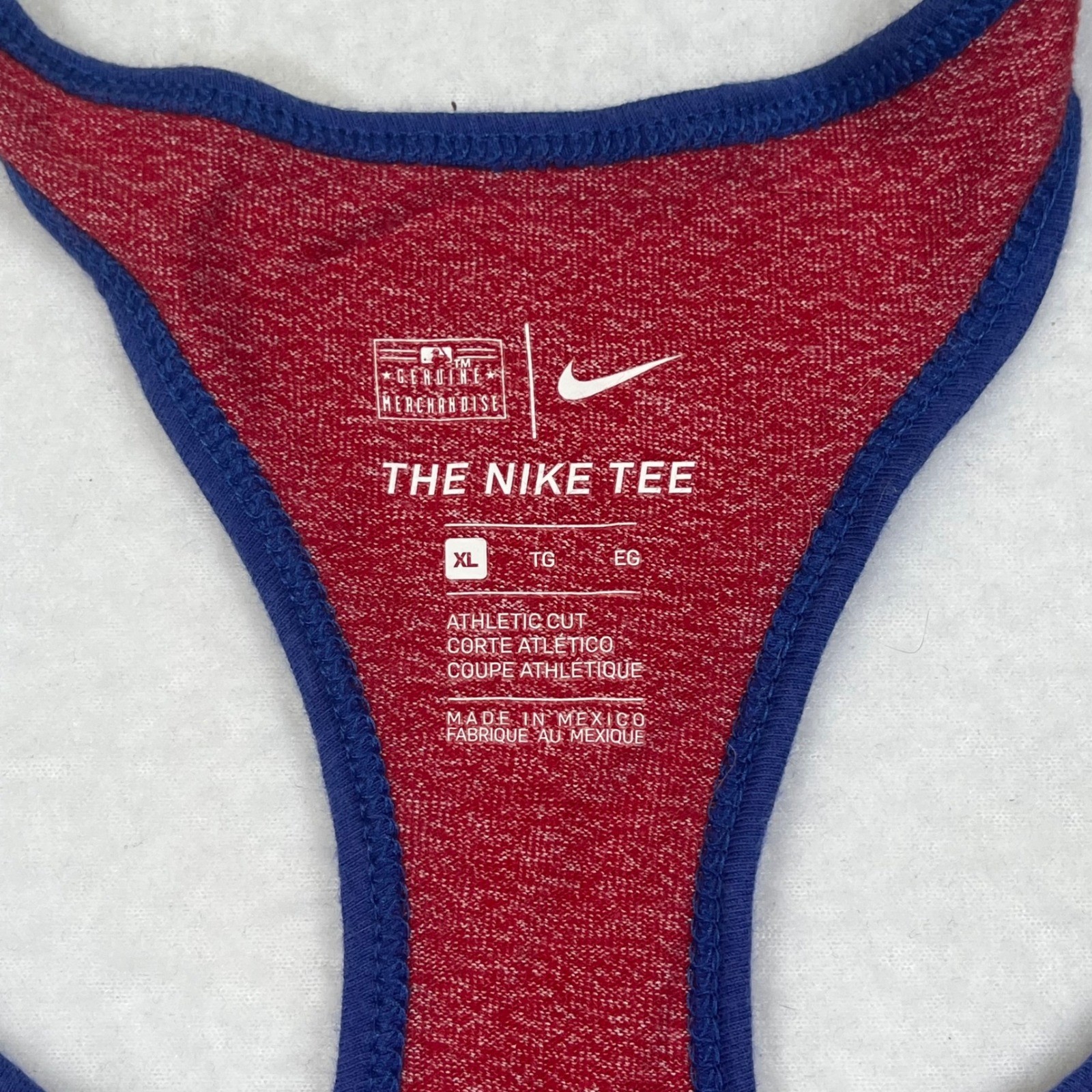 Nike Texas Rangers Tank Top Red MLB Athletic Cut Racerback Gameday Women XL gallery
