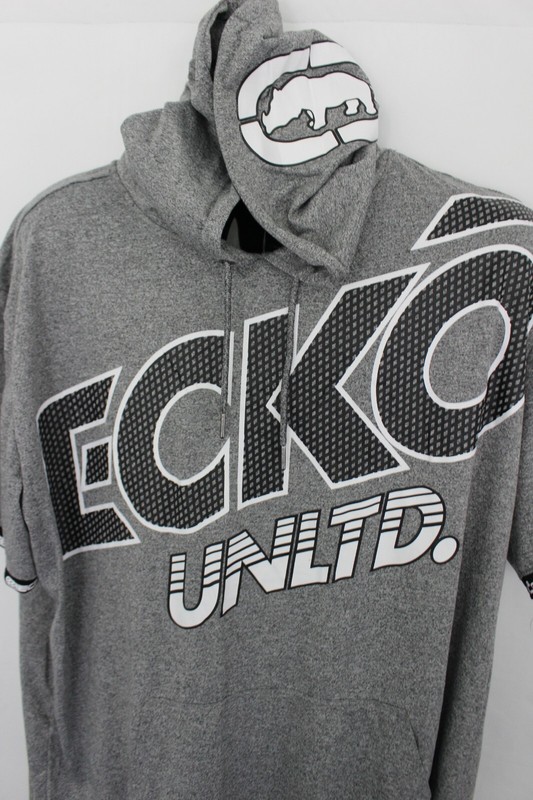ECKO UNLTD GREY S/S HOODED PULLOVER TOP SZ:4XL 4X VERY RARE NWT gallery