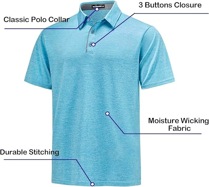 NWT Performance Polo, Golf, Active Shirt Size L - Blue gallery