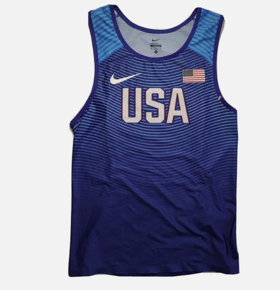 Rare Nike Pro Elite USA 2016 Blue Olympic Singlet - Men's XL 898155-XXX gallery