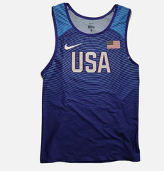 Rare Nike Pro Elite USA 2016 Blue Olympic Singlet – Men’s XL 898155-XXX