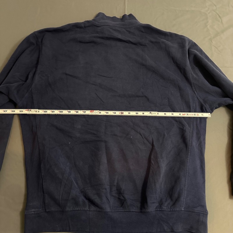 Vintage Nike Team ECAC Quarter Zip Pullover Navy Sweatshirt Sz Large gallery