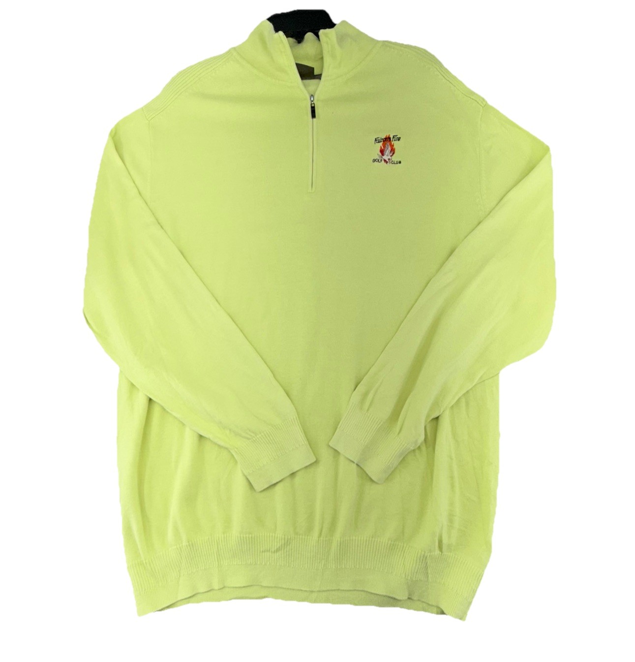 Nike Tiger Woods Collection Pullover Mens XL Neon Quarter Zip Golf Casual gallery