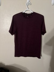 GAIAM Crewneck Short Sleeve Yoga Shirt Red Men’s Size Small
