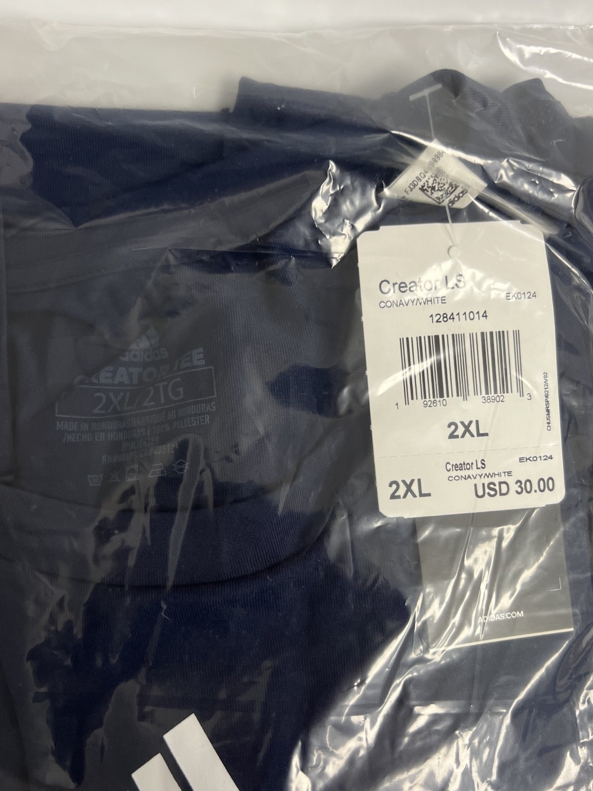 Adidas - Creator - Men's Long Sleeve T-Shirt - Navy - 2X-Large - EK0124 gallery