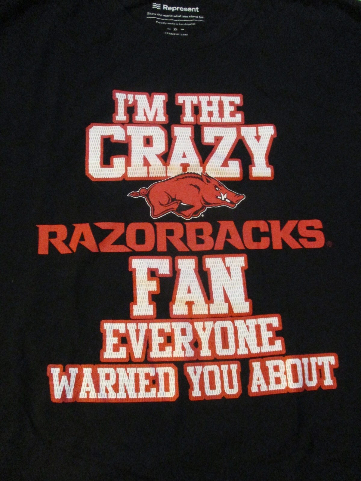 I'M THE CRAZY ARKANSAS RAZORBACKS FAN EVERYONE WARNED YOU ABOUT T-SHIRT XL gallery