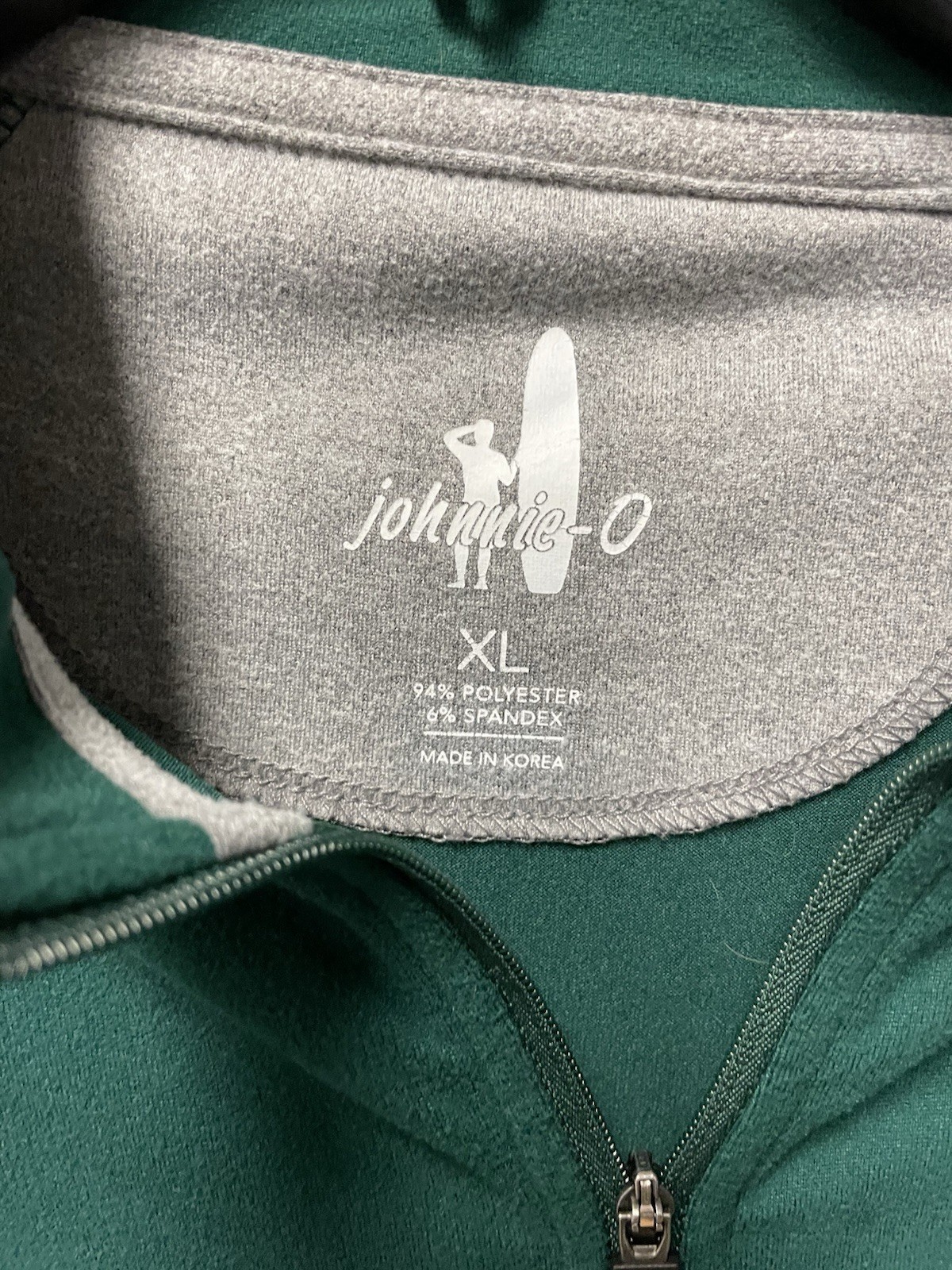 Johnnie O Dark Green Men’s Performance Quarter Zip Pullover Size XL gallery