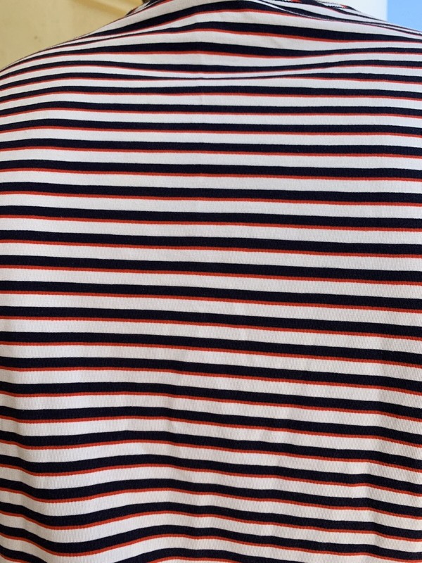New Lululemon 5 Year Basic Shirt Short Sleeve Navy Red White Stripe Nautical XL gallery