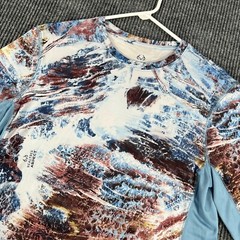 Realtree Fishing Shirt Mens Small Blue Long Sleeve Active Outdoor Casual Boating