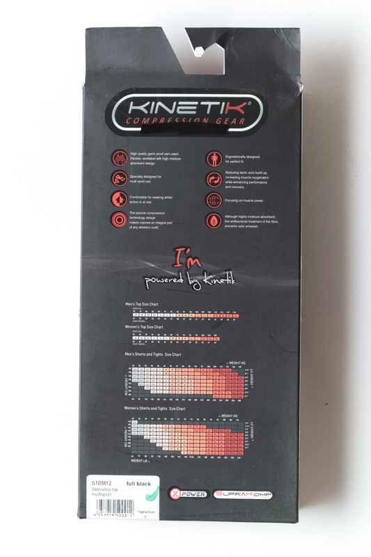 Kinetik Compression Gear Full Black Sleeveless Top Multisport Med STBM12 gallery