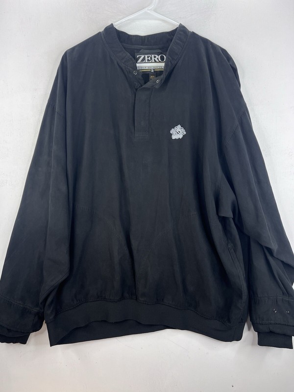 Zero Restriction Microsuede Long Sleeve 1/4 Snap Pullover Black Mens XXL gallery