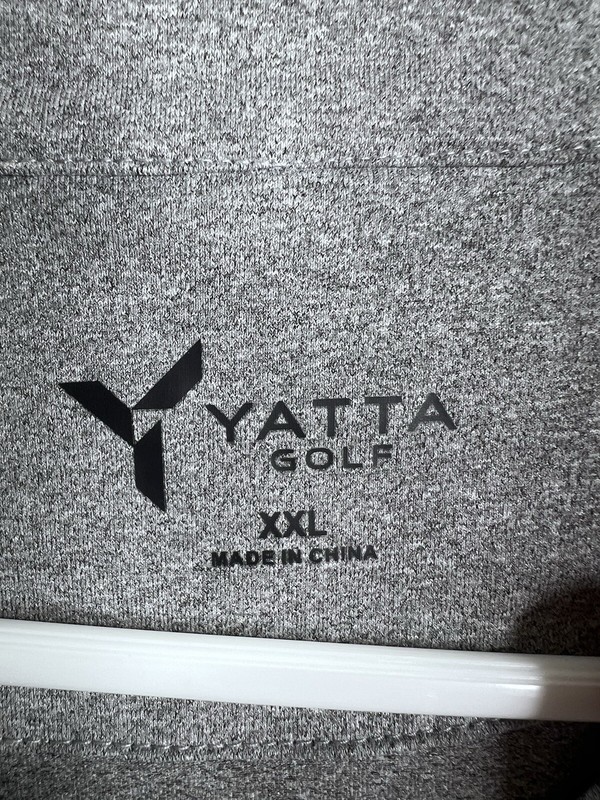 Yatta Golf Men's 1/4 Zip Pullover Jacket Size XXL Light Gray Long Sleeve NWT gallery